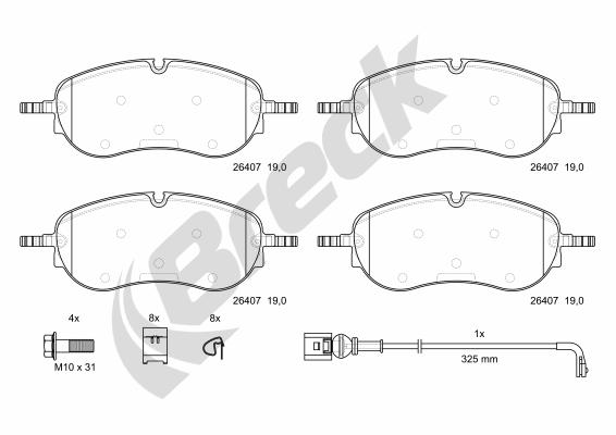 Set placute frana,frana disc 26407 00 651 00 BRECK